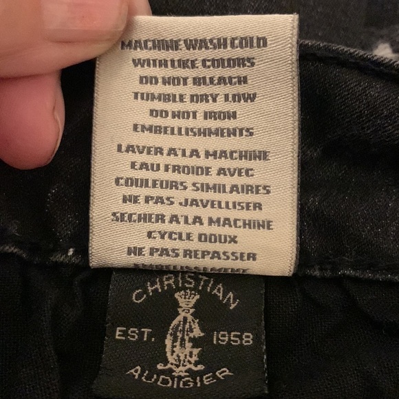 Christian Audigier distressed straight leg jeans, Sz 31 X 32, good condition - Picture 8 of 8